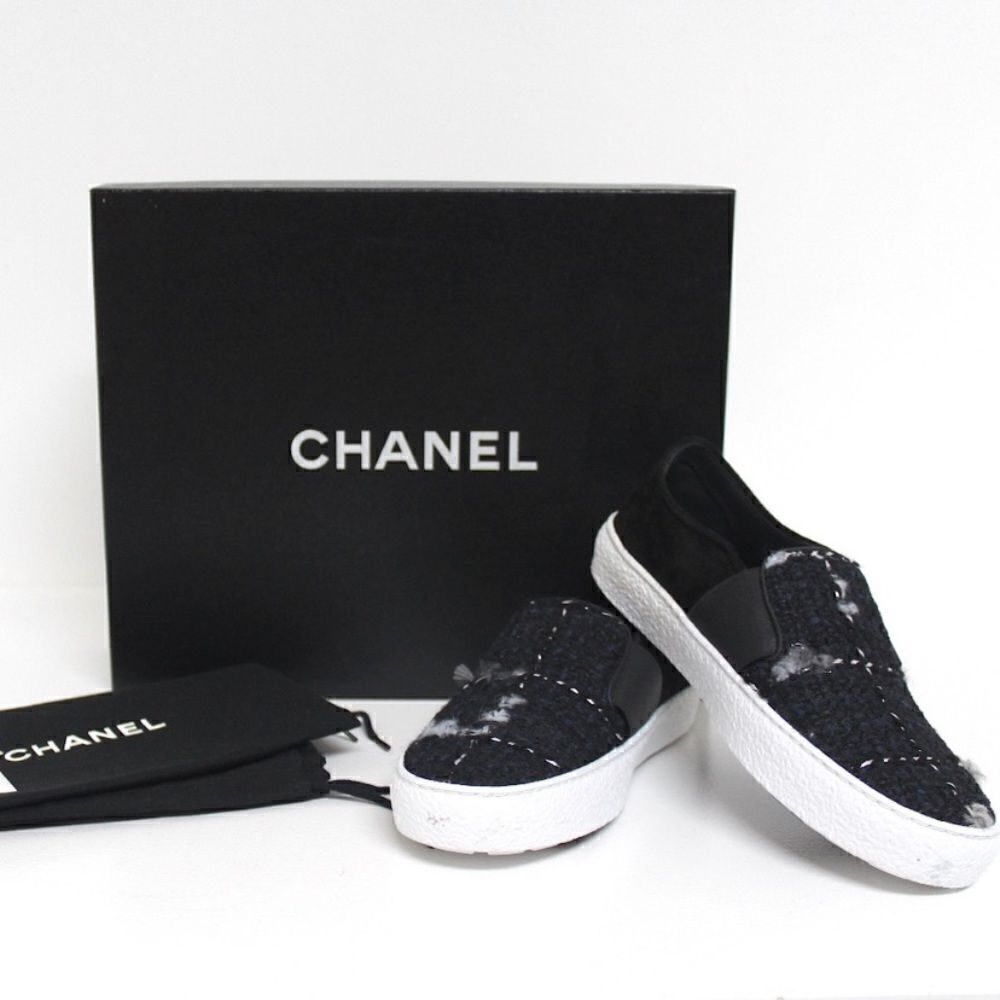Chanel multicolor  New 2016 Flats Tweed Sneakers Size: EU 42